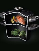 AMT Gastroguss Комплект за готвене на пара от 3 части алуминий 20 см/3 Л - AMT Гаст