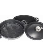 AMT Gastroguss Комплект за готвене на пара от 3 части алуминий 33 x 26 см/6 L овал