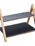 Artesa Двуетажна чиния за сервиране 40 x 30 см шисти -