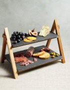 Artesa Двуетажна чиния за сервиране 40 x 30 см шисти -