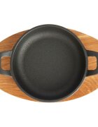Artesa Мини тиган чугунен 12 см с дървена стойка -