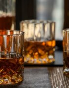 BarCraft Комплект декантер и чаши за уиски 5 части стъклени -