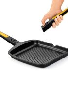BRA Квадратен грил тиган алуминий подвижна дръжка 28x28 см "Fast Click
