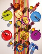 Colourworks Комплект от 4 меламинови чинии 23 см -