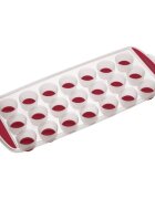 Colourworks Тава за ледени кубчета 28 x 12 см силикон червена -