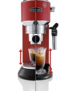 DeLonghi Ръчна еспресо машина 1300W "Dedica" червена - De'Longhi