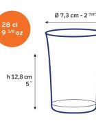 Duralex Комплект от 4 чаши за пиене изработени от стъкло 280 ml "Lys" - Dur