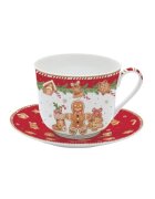 Easy Life Чаша с чинийка порцелан 400 мл "Fancy Gingerbread" -