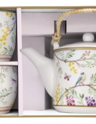 Easy Life Порцеланов чайник 600 ml с инфузер и 2 чаши "Birds Melody" - Easy L