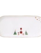 Easy Life Порцеланов поднос с релефен мотив 345 x 15 см "Let it Snow" - Easy