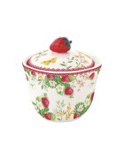Easy Life Захарница с капак порцеланова 200 мл "Jardin des Fraises" - Easy L