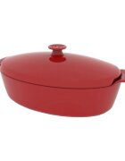 Emile Henry Овална керамична чиния с капак 415 x 24 см / 58 л Burgundy - Emile