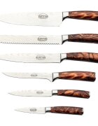 Grunwerg Комплект ножове Rockingham Forge Sunrise от 7 части Amber -