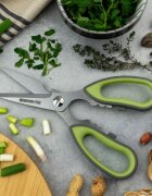 Grunwerg Кухненски ножици с меки дръжки 21 см сиво/зелено -