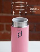 Grunwerg Термоизолирана бутилка 200 ml неръждаема стомана "DrinkPod" розово