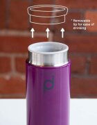 Grunwerg Термоизолирана бутилка от неръждаема стомана 200 ml "DrinkPod" лила