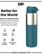 Ion8 Бутилка за вода неръждаема стомана 1.2 L Deep Teal -