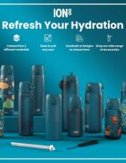 Ion8 Бутилка за вода неръждаема стомана 1.2 L Deep Teal -