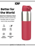 Ion8 Бутилка за вода неръждаема стомана 1.2 L Viva Magenta -