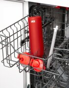 Ion8 Бутилка за вода "SLIM" със сламка в комплекта рециклон 500 ml Red -