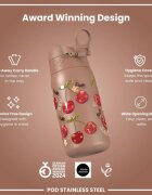 Ion8 Детска бутилка за вода неръждаема стомана 400 мл Cherries -