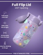 Ion8 Детска бутилка за вода неръждаема стомана 400 мл Periwinkle Unicor