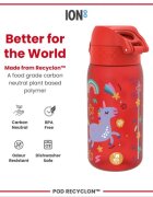 Ion8 Детска бутилка за вода recyclon 350 мл Red Unicorns -