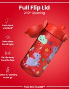 Ion8 Детска бутилка за вода recyclon 350 мл Red Unicorns -
