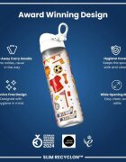 Ion8 Детска бутилка за вода SLIM recyclon 500 мл Football -