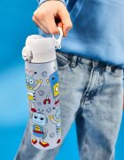 Ion8 Детска бутилка за вода "Slim" recyclon™ 500 ml Robots -
