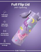 Ion8 SLIM бутилка за вода неръждаема стомана 500 ml Unicorns Periwinkle