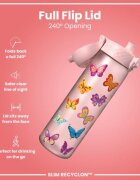 Ion8 SLIM детска бутилка за вода recyclon 500 мл Butterfly -