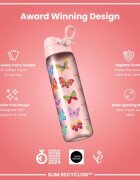 Ion8 SLIM детска бутилка за вода recyclon 500 мл Butterfly -
