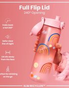 Ion8 SLIM детска бутилка за вода рециклон 500 мл Rainbows -