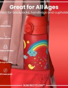 Ion8 SLIM детска бутилка за вода рециклон 500 мл Red Unicorns -