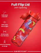 Ion8 SLIM детска бутилка за вода рециклон 500 мл Red Unicorns -