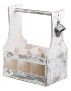 Kesper Кутия за транспорт на бирени бутилки с 6 отделения Vintage White - K