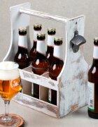 Kesper Кутия за транспорт на бирени бутилки с 6 отделения Vintage White - K