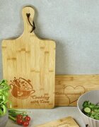 Kesper Плато за сервиране бамбук 55 x 25 x 15 см "Cooking with love" - ​​