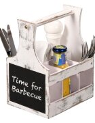 Kesper Прибори и държач за подправки 6 отделения Vintage White -