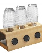 Kesper Сушилник за бутилки с табла бамбук 32 x 12 x 175 см -
