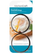 Kitchen Craft Комплект 2 ринга за варене на яйца 9 см стомана - от
