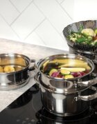 Kitchen Craft Комплект многостепенни тенджери от неръждаема стомана за готвене на па