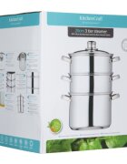 Kitchen Craft Комплект многостепенни тенджери от неръждаема стомана за готвене на па
