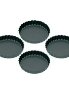 Kitchen Craft Комплект от 4 форми за печене на мини тарти стомана 10 см - Kitchen