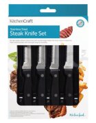 Kitchen Craft Комплект от 6 ножа за стек неръждаема стомана -