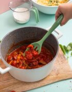 Kitchen Craft Лъжица с прорези силикон 27 см зелен -