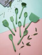 Kitchen Craft Лъжица с прорези силикон 27 см зелен -