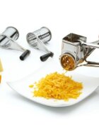 Kitchen Craft Многофункционален ротационен комплект ренде с 3 барабана неръждаема с