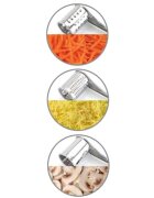Kitchen Craft Многофункционален ротационен комплект ренде с 3 барабана неръждаема с